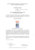 Zertifikat Montage Heizölanlagen